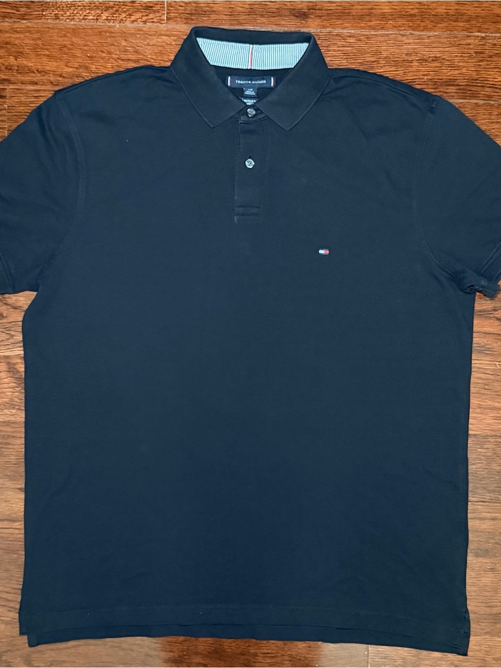Tommy Hilfiger Men’s Classic Black Polo Shirt Size Large